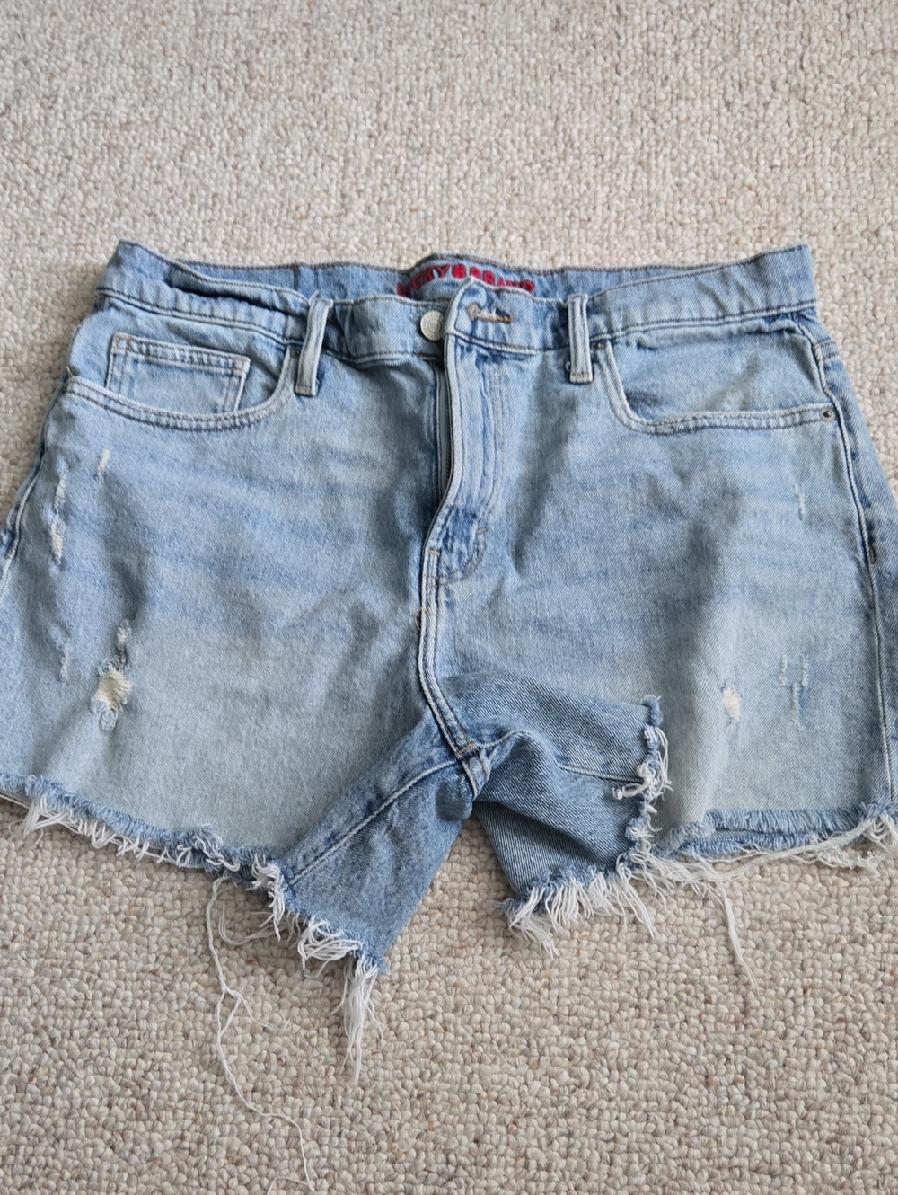 Lucky Brand Women's Distressed Denim Jean Shorts Waist 31